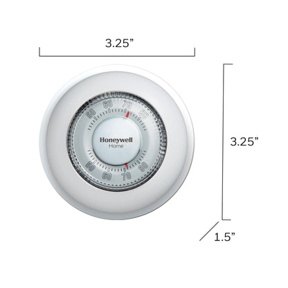 Honeywell Home CT87K1004 The Round Heat Only Manual Thermostat