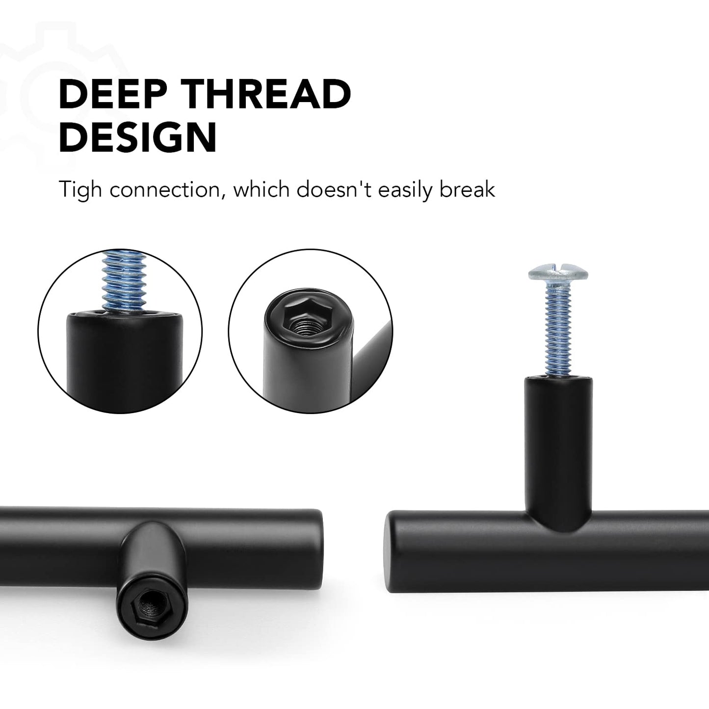 Ravinte 30 Pack 6 inch Cabinet Pulls Matte Black Stainless Steel Kitchen Drawer Pulls Cupboard Handles Cabinet Handles 3.75” Hole Center