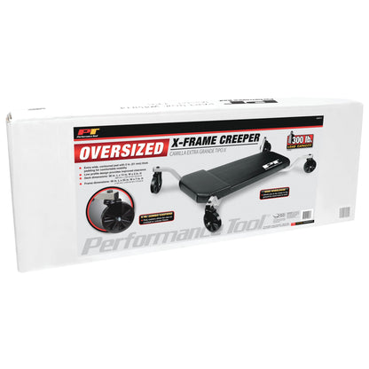 Performance Tool W85014 Low Profile Oversized Shop Mechanic X-Frame Creeper with Extra Padding, 38-Inch x frame oversized