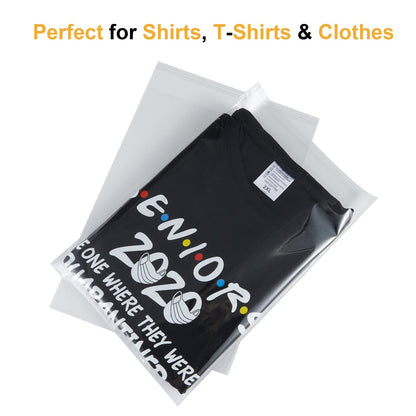 LOOKSGO 50pcs 10x13 Inch Resealable Plastic Clear Bags for Storage Retail Organizing Clothing T-Shirts Packaging
