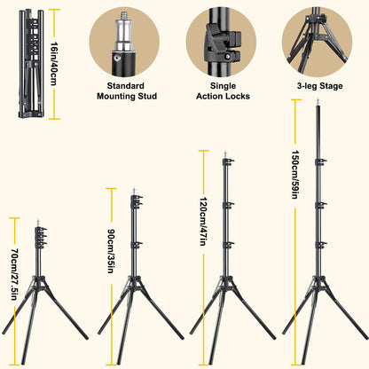 MOUNTDOG Softbox Lighting Kit, 2X 16'' x 16'' Photography Softbox Lighting with 2pcs 85W E27 Socket LED Bulbs and Remote Studio Light for Portrait Product Fashion Photography