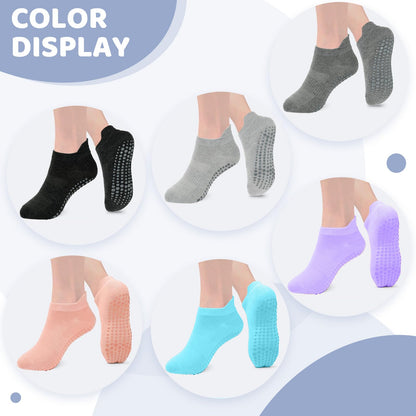 Pilates Grip Socks for Women Men Size 9-11 Non Slip Yoga Accessories Soccer Womens Hospital Barre Black Barefoot Grippers Postpartum Essentials Non Skid for Elderly Gift