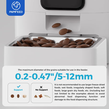 PAPIFEED 5G WiFi Automatic Cat Feeders: Smart Automatic Cat Food Dispenser with Slow Feeding Mode, Detachable for Easy Cleaning, Pet Feeder with Alexa, 1-30 Meals Per Day for Multiple Pets (6L/25 Cup)