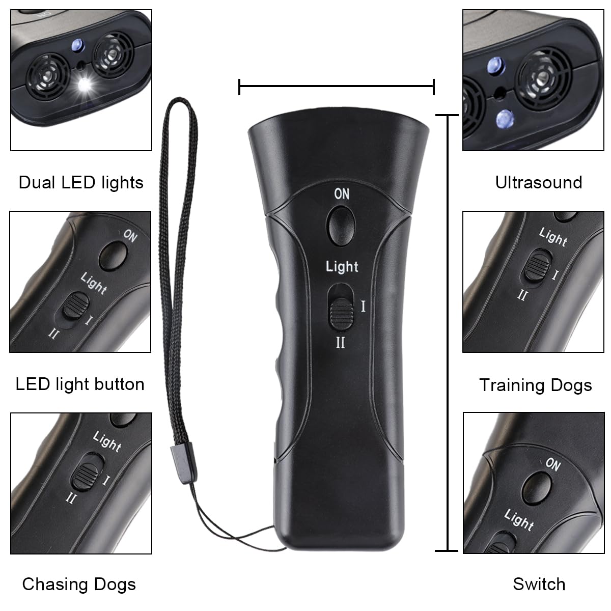 QZC Super Ultrasonic Dog Chaser,Training Dog Banish Dog Machine,Stop Animals Attacks Aggression