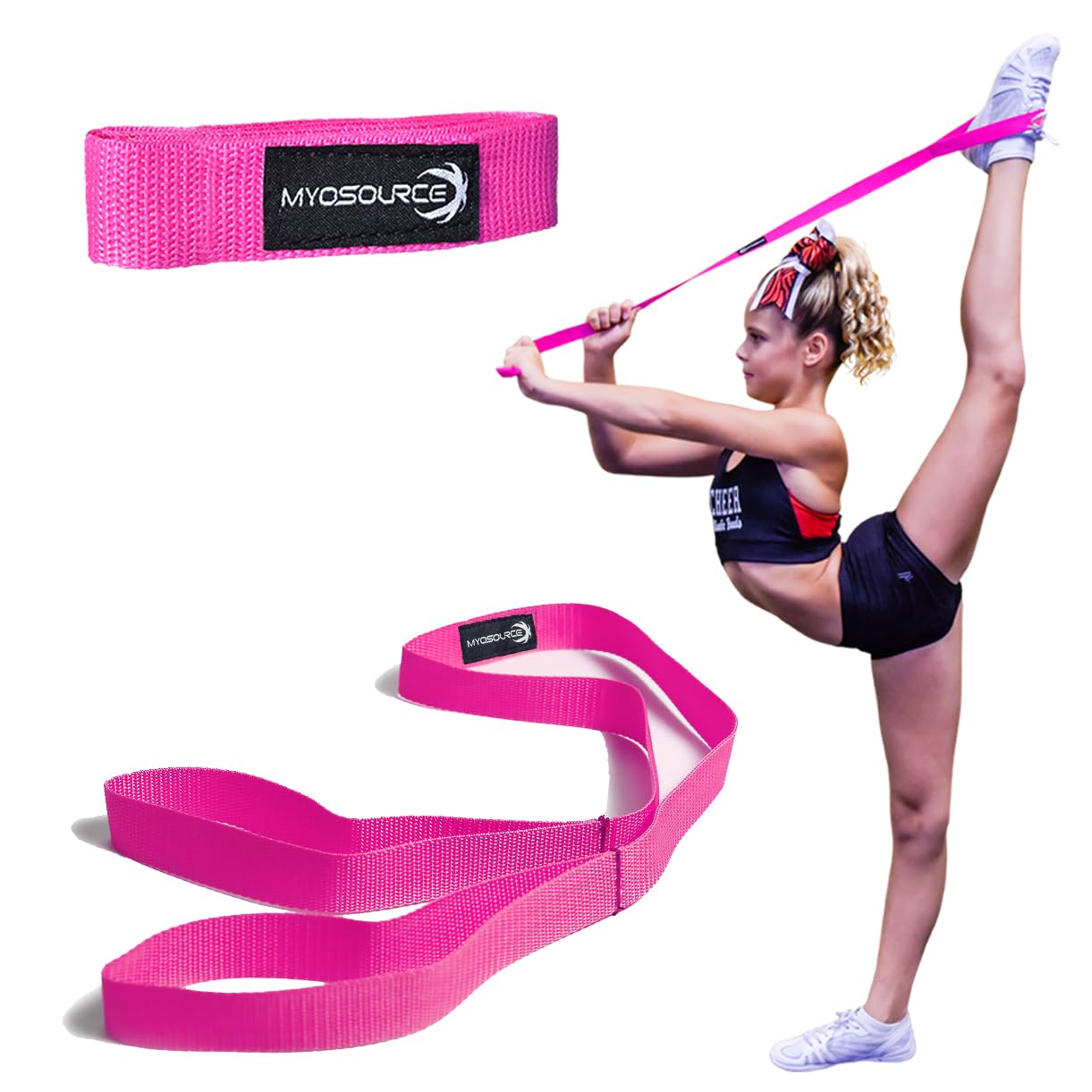 Myosource Kinetic Bands Cheerleading Stunt Strap, Pink