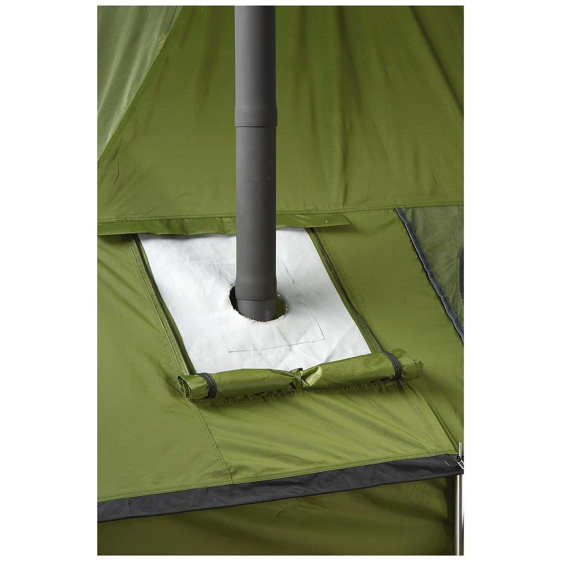 Guide Gear Outdoor Wood Burning Stove; Portable with Chimney Pipe for Cooking and Camping