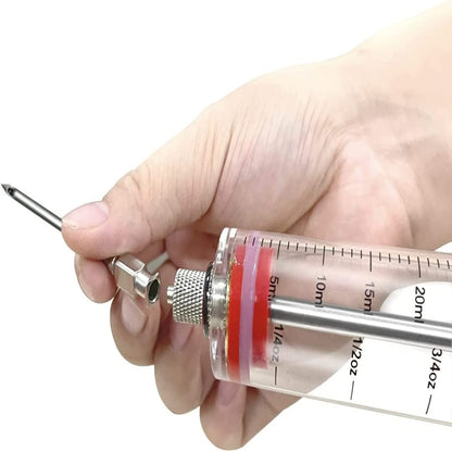 Meat Injector Syringe - 3 Marinade Injector Needles for BBQ Grill, Premium Portable Turkey Injector kit for Smoker,Marinades Injector for Meats With 1oz Large Capacity 1 Brush Easy to Use & Clean Red