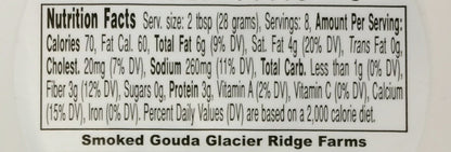 Glacier Ridge Farms Smoked Gouda Gourmet Spreadable Cheese 8oz (One Cup)