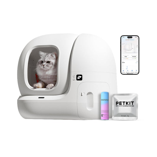 PETKIT PuraMax Self Cleaning Litter Box with N50 Odor Eliminator, xSecure Automatic Scooping, Large Space Cat Box with Waste Bags