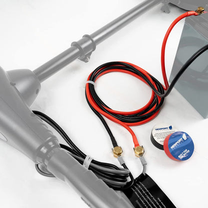 Newport 10ft Trolling Motor Battery Cable Extension Kit – 8AWG Marine-Grade Wire – Includes Connectors, Terminals & Heat Shrink – Compatible with All Newport Motors