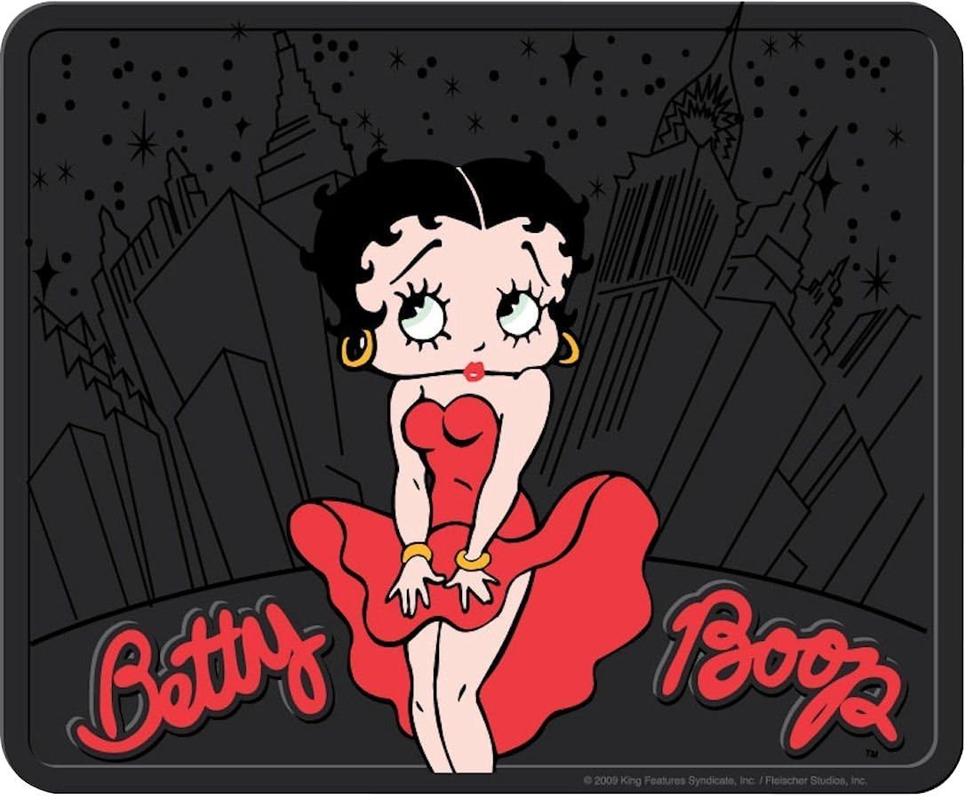 4PC Front & Rear Rubber Floor Mats Set - Betty Boop - NY New York City Sky Line