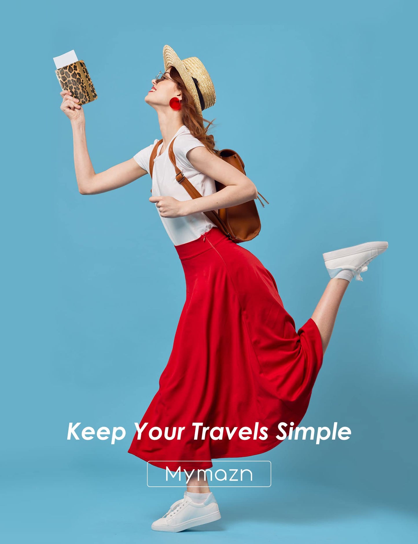 Mymazn Leopard Passport Holder Passport Case Travel Wallet with Vaccination Card Holder Passport Cover with RFID Blocking Clear Pocket For Photo (leopard)