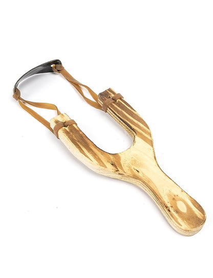 POPLAY Wooden Slingshot Toy, 2PCS Solid Wood Slingshot with Classic Construction for Outdoor Hunting Sports, Camping, Shooting, Hiking for Kids and Adults