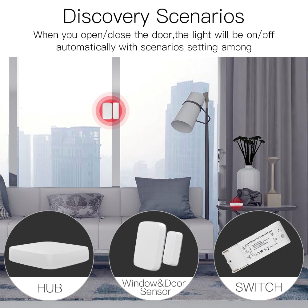 MOES Tuya ZigBee 3.0 Hub/Wired Gateway, WiFi Smart Home Bridge Remote Controller,Work with Tuya ZigBee Smart Device, White