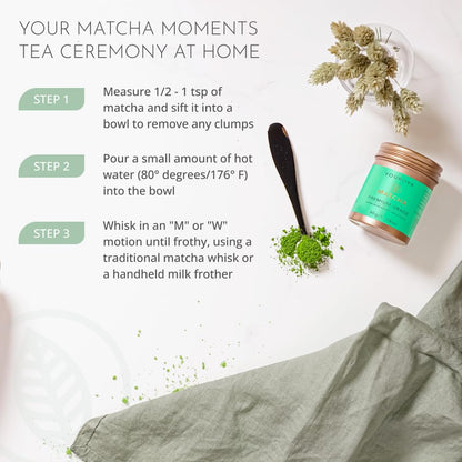 Matcha Powder, Premium Grade Japanese Matcha Tea, Grown in the Volcanic Soil of Kyushu, Farm to Cup Tea from Japan, 1.06oz