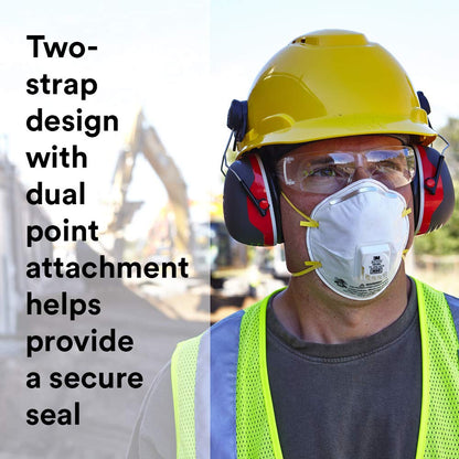 3M Particulate Respirator 8210V with Cool Flow Valve, Pack of 80, NIOSH APPROVED, Disposable, Smoke, Grinding, Sanding, Sawing, Sweeping, Woodworking, Dust