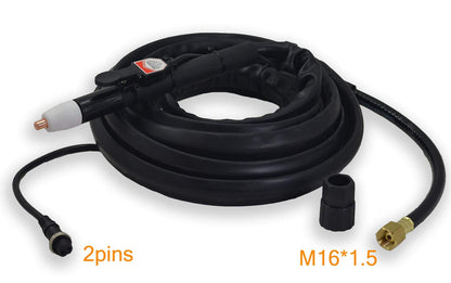 RIVERWELD PT-31 LG-40 Plasma Cutter Torch Completed Straight Pencil 0º Machine Head Body 20073 for CUT50D CUT-50 CT-312 CUT40 Plasma Cutter Length 16 Feet 5 Meters