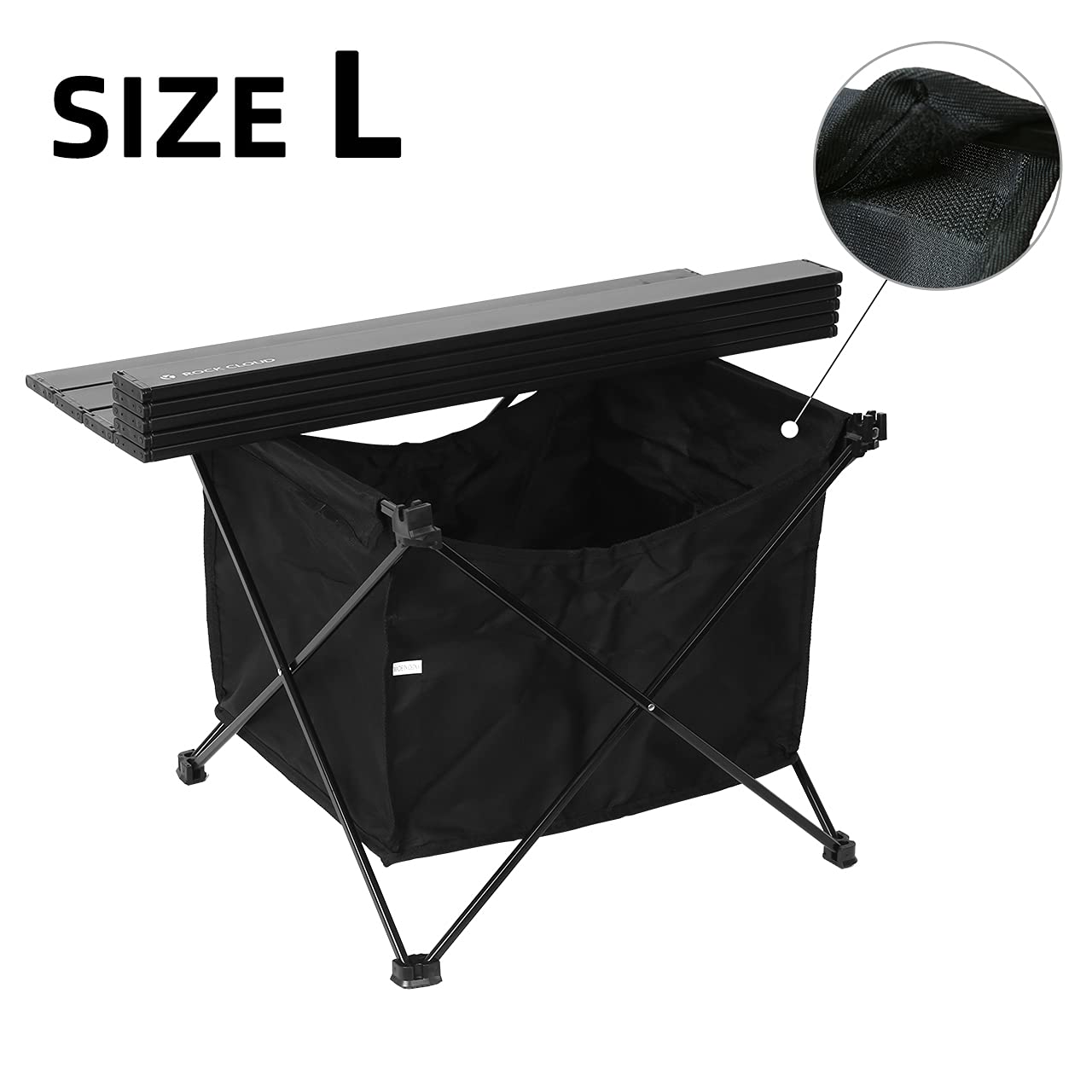ROCK CLOUD Portable Camping Table Ultralight Aluminum Camp Table with Storage Bag Folding Beach Table for Camping Hiking Backpacking Outdoor Picnic, Size L