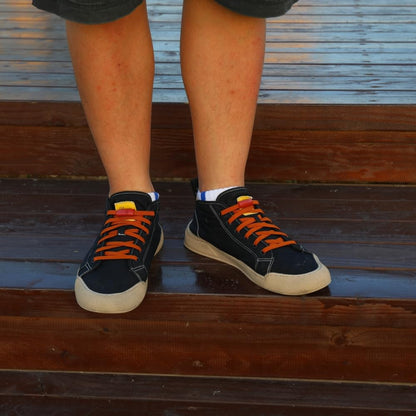 Neo-wows Flat Elastic No Tie Shoe Laces for Sneakers, Stretch Tieless Shoelaces for Kids & Adults, Flat Shoes Strings Black