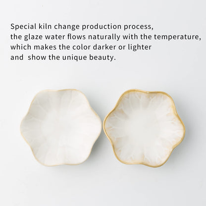 Jewelry Dish Tray, Ring Dish, Ceramic Trinket Tray, Key Bowl, Decorative Plate, for Friends Sisters Daughter Mother (Milky White)