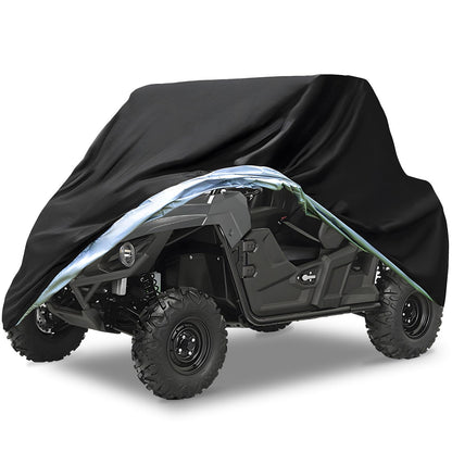 NEVERLAND UTV Covers Heavy Duty - Side by Side Cover Waterproof 300D Outdoor Storage Waterproof Black Compatible with Honda Pioneer Polaris Ranger Protection 114.17"x 59.06"x 74.80"(290x150x190 cm)