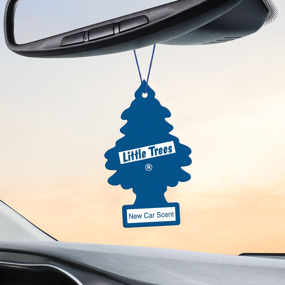 LITTLE TREES Air Fresheners Car Air Freshener. Hanging Tree Provides Long Lasting Scent for Auto or Home. New Car Scent, 24 Air Fresheners