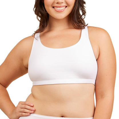 Leading Lady Sports Bra for Women - The Serena Wirefree Sports Bra - White