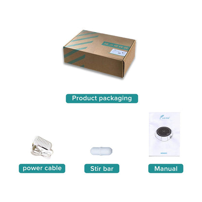 LAB FISH Laboratory Magnetic Stirrer 2000PRM Magnetic Mixer Max Stirring 3000ml Capacity Stir Plate with Stir Bar Egg for Lab and Homebrew