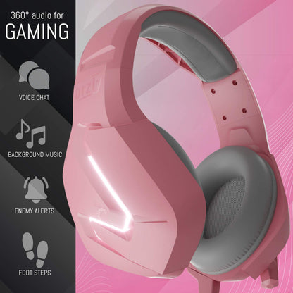 Orzly Gaming Headset (Pink) for PC and Gaming Consoles PS5, PS4, Xbox Series X | S, Xbox ONE, Nintendo Switch & Google Stadia Stereo Sound with Noise Cancelling mic - Hornet RXH-20 Nakuru Edition