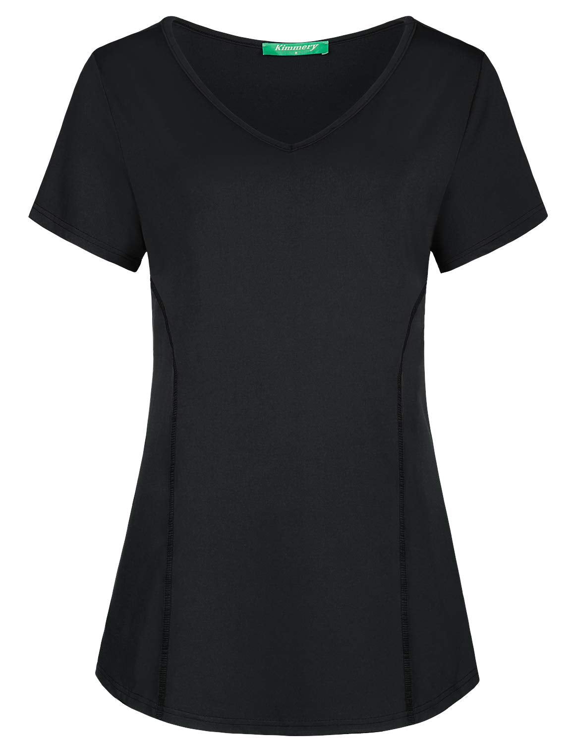Kimmery V Neck T Shirts for Women Workout Tops for Women Summer Shirts Black XL
