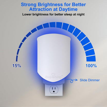 Flying Insect Trap for Indoors: Light Trap Captures Fruit Flies, Gnats, and Houseflies, BUG PARKING 1 Device and 3 Refills Silent Bug Catcher with UV Light for Indoor-Plants, Kitchen