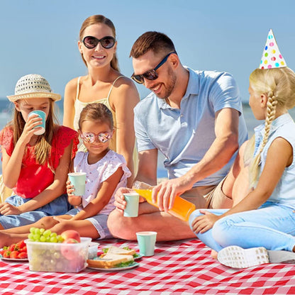 Picnic Blanket|Beach Mat|Picnic Blanket for Indoor and Outdoor, 80" x 60" Sandproof Waterproof Larger Mat for Beach, Travel, Camping, Hiking, Park Grass,Handy Mat Tote, Foldable. (Red Plaids)