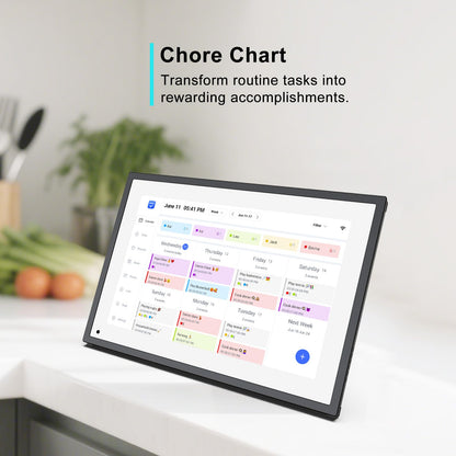 10.1 inch Wall Planner Digital Calendar Chore Chart, Smart Touchscreen Display for Family Schedules, Hearth Display Digital Calendar, Digital Photo Frame, Great for Organizing Your 2025 Calendar
