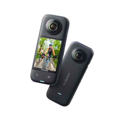 Insta360 X3 - Waterproof 360 Action Camera with 1/2" 48MP Sensors, 5.7K 360 Active HDR Video, 72MP 360 Photo, 4K Single-Lens, 60fps Me Mode, Stabilization, 2.29" Touchscreen, AI Editing, Live Stream