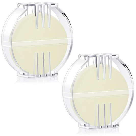 Maitys 2 Pcs Thread Wax Thread Conditioner Beeswax for Hand Sewing Embroidery Beeswax Floss Conditioner for Quilting Sewing Strengthening Line Embroidery Wax (Colorless,Clear Case)