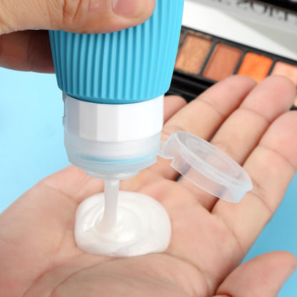 Mrsdry 16 Pack Travel Bottles Set, TSA Approved Leak Proof Silicone Squeezable Containers for Toiletries, Refillable Travel Accessories for Conditioner, Shampoo, Lotion & Body Wash Accessories