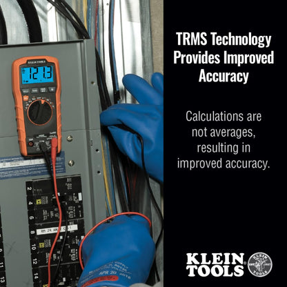 Klein Tools MM420 Digital Multimeter, Auto-Ranging TRMS Multimeter, 600V AC/DC Voltage, 10A AC/DC Current, 50 MOhms Resistance