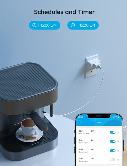 Govee Smart Plug 15A, WiFi Bluetooth Outlets 4 Pack Work with Alexa and Google Assistant, WiFi Plugs with Multiple Timers, Govee Home APP Group Control Remotely, No Hub Required, ETL&FCC Certified