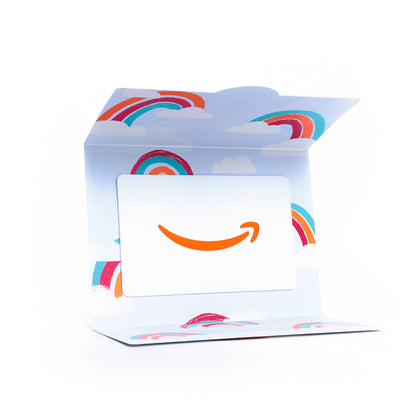 Amazon Physical Gift Card in Mini Envelope - Rainbows & Clouds | Mothers Day, Graduation, Christmas, Birthday, Baby, Congrats, Thank You