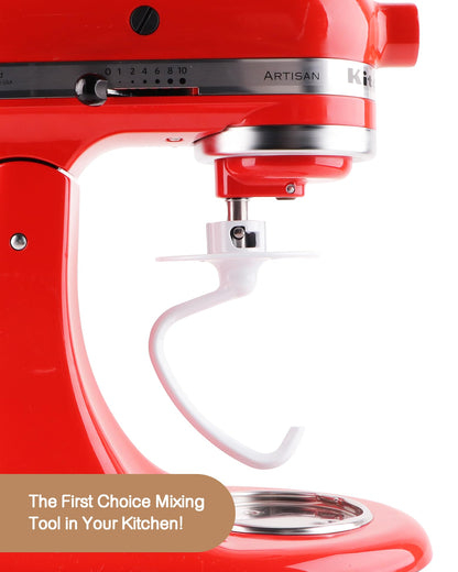 MEET JUICE C-shaped K45DH Coated Dough Hook, Attachment for KitchenAid 4.5-5.0 Quart Bowel, Compatible with KitchenAid K45 K45SS KSM90 KSM150 Tilt-Head Stand Mixers