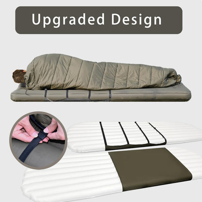 onewind Camping Sleeping Bag for Adults, Wearable Hammock Sleeping Bag Ultralight Backpacking Quilt with Draft Collar and Footbox, Lightweight Portable Camping Quilt Poncho, 78"*54", OD Green