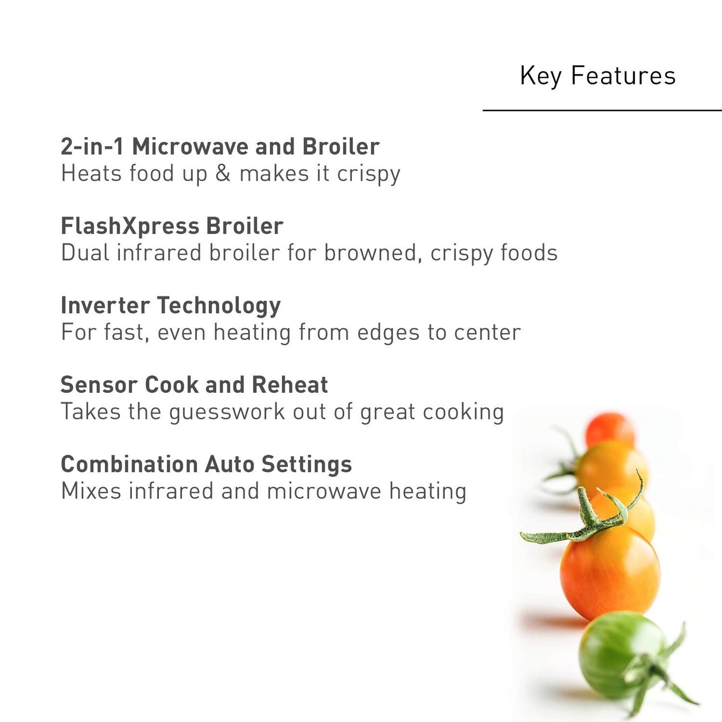 Panasonic 2-in-1 Microwave Oven with FlashXpress Broiler, Inverter Technology for Even Cooking and Smart Genius Sensor, 1000W, 1.2 cu.ft. Countertop - NN-GN68KS (Stainless Steel / Silver)