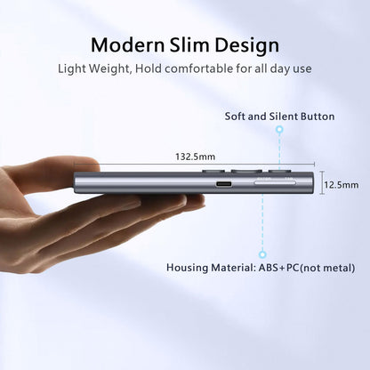 Norwii N95 Bluetooth Presentation Clicker with USB-A Receiver, PowerPoint Clicker for Presentation Remote, Rechargeable Wireless Presenter Pointer, Slide Clicker for PC/Laptop/e-Book(Green, BLE&USB-A)