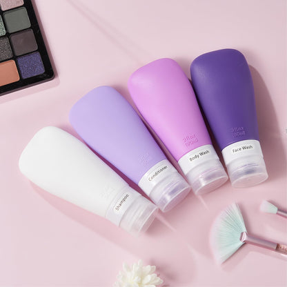 INSFIT Portable Travel Bottles, TSA Approved Leak Proof Containers for Toiletries, BPA Free Refillable Accessories for Shampoo, Body Wash, Liquids (4 Pack)