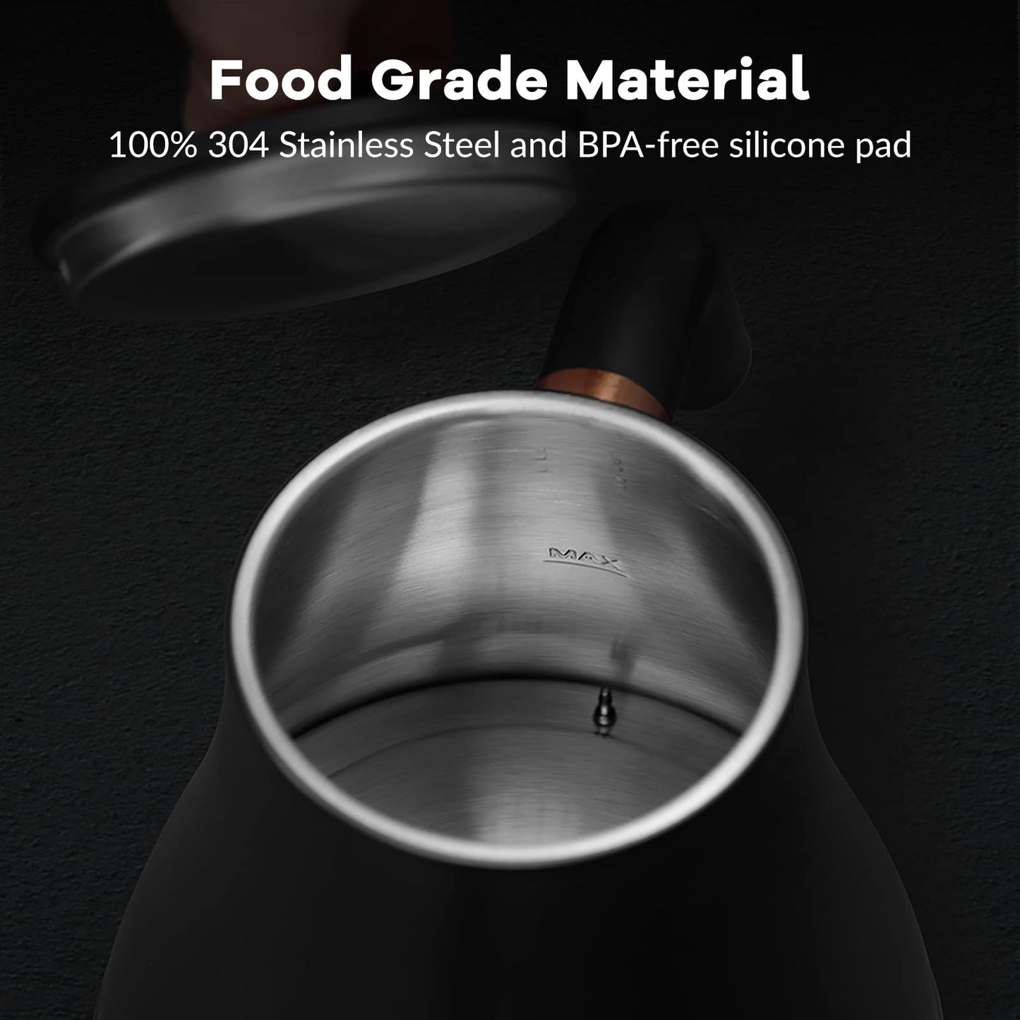 Mecity Electric Kettle Gooseneck Pour Over Kettle ±1℉ Temperature Control Quick Heating Water Boiler for Coffee & Tea & Formula Auto Shut Off Tea Kettle 1200 Watt, 0.8L, Matt Black, Barista Edition