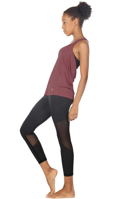 icyzone Yoga Tops Workouts Clothes Activewear Built in Bra Tank Tops for Women (XL, Mauve Orchid)