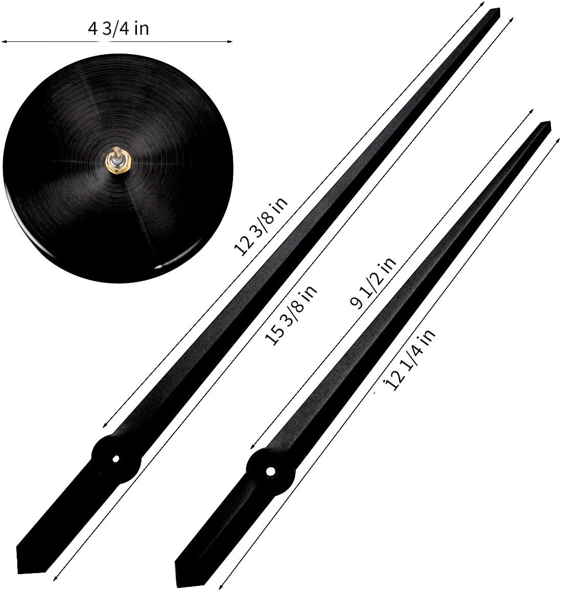 AILILIFE 3D DIY Wall Clock Decor Sticker Mirror Frameless Large DIY Wall Clock Kit for Home Living Room Bedroom Office Decoration (Black)