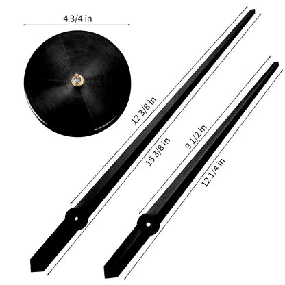 AILILIFE 3D DIY Wall Clock Decor Sticker Mirror Frameless Large DIY Wall Clock Kit for Home Living Room Bedroom Office Decoration (Black)