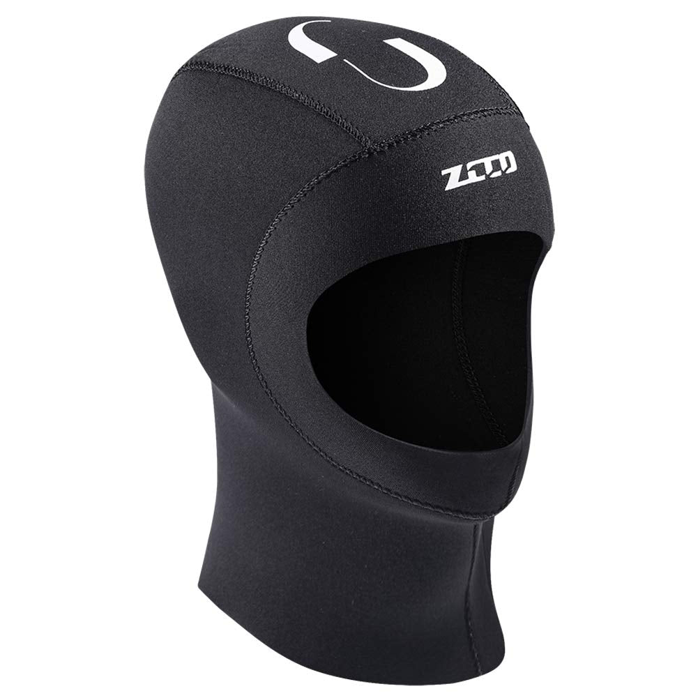 Neoprene Wetsuit Hood Scuba Diving Hood 3MM 5MM for Men Women Youth, Bib Dive Cap Surfing Thermal Hood for Kayaking Snorkeling Swimming Sailing Canoeing Water Sports (5mm Black, L)