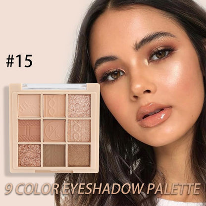 9Colors Neutral Eye Shadow Palette Eyeshadow Kit Nudes,Matte Glitter Natural Neutral Eyeshadow Palettes for Hazel Eyes Highly Pigmented Long Lasting Naturing-Looking Travel Eyeshadow Nude Palette